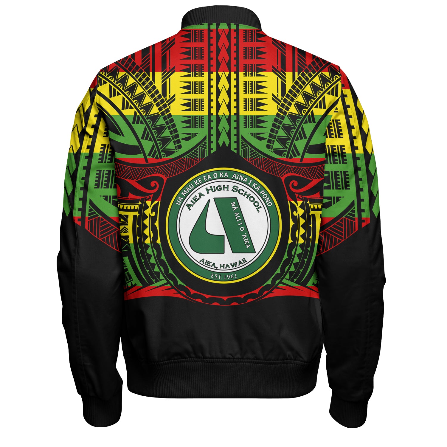 Hawaii Bomber Jacket  ʻAiea High School Reggae Color Polynesian