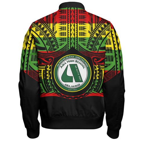 Hawaii Bomber Jacket  ʻAiea High School Reggae Color Polynesian