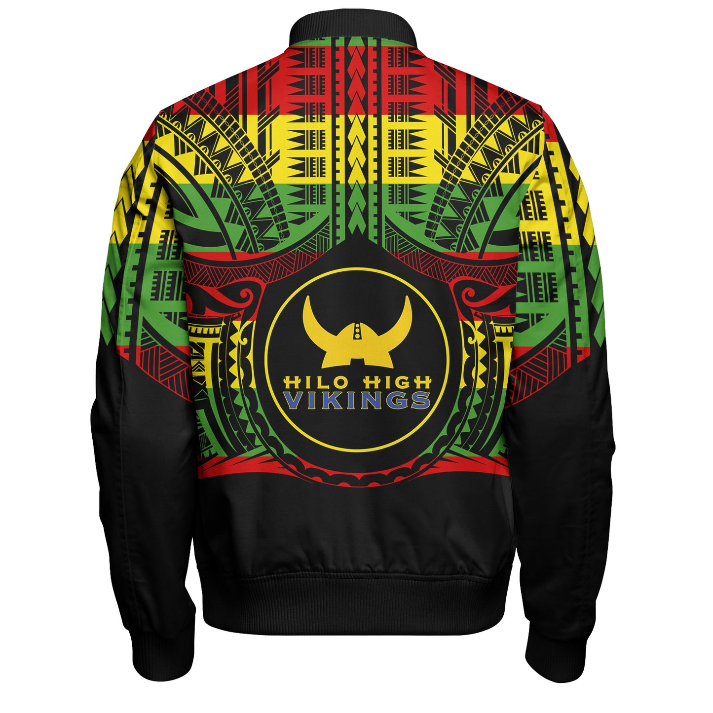 Hawaii Bomber Jacket Hilo High School Reggae Color Polynesian