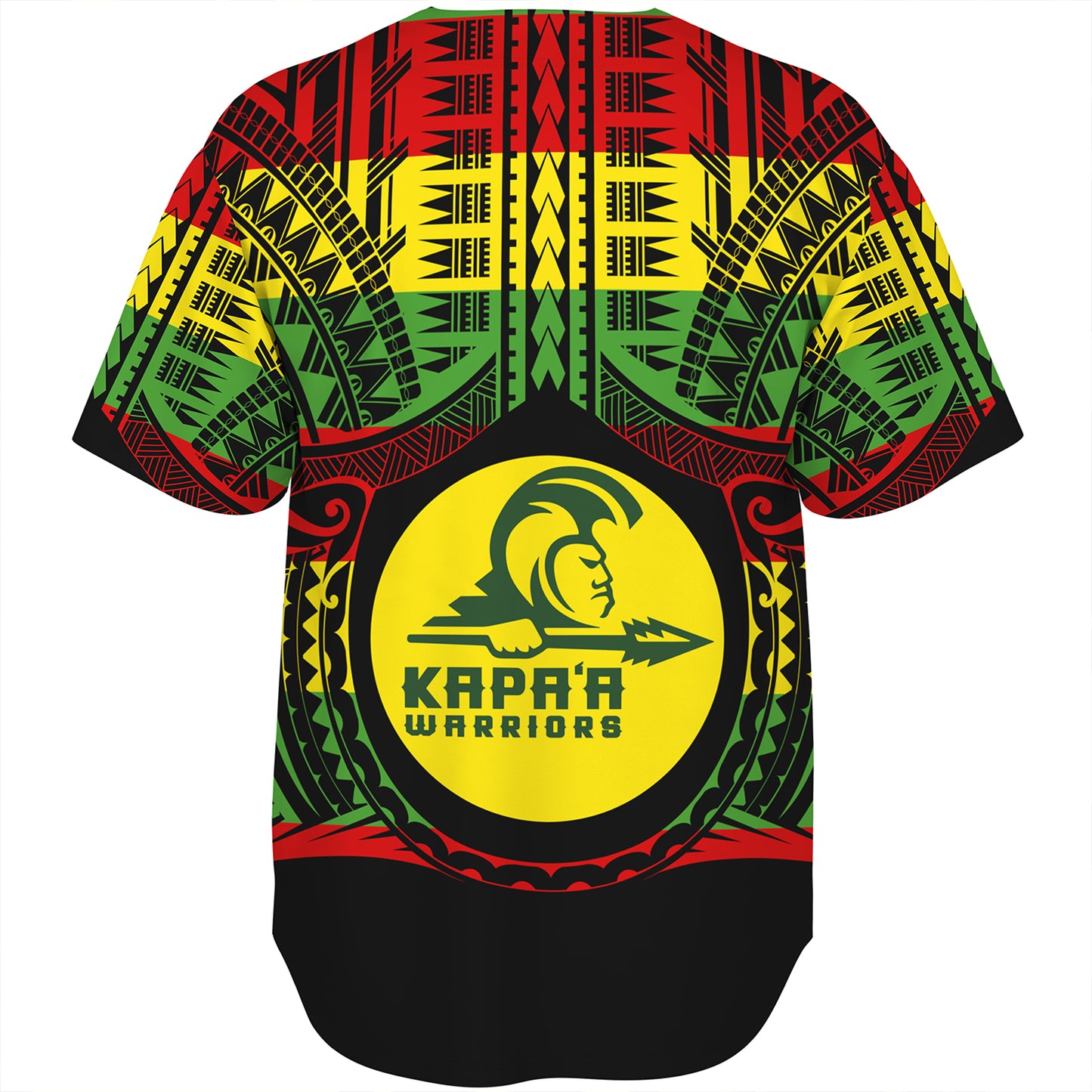 Hawaii Baseball Shirt Kapaa High School Reggae Color Polynesian