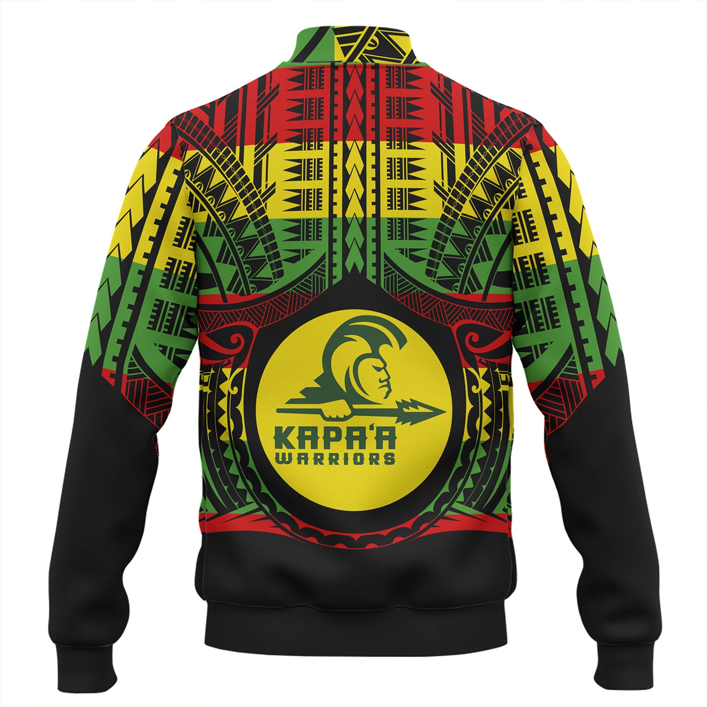 Hawaii Baseball Jacket Kapaa High School Reggae Color Polynesian