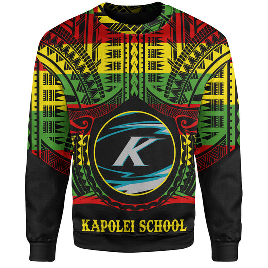 Hawaii Sweatshirt Kapolei High School Reggae Color Polynesian