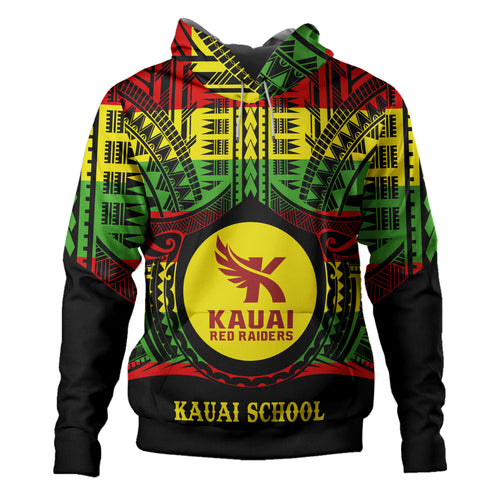 Hawaii Hoodie Kauai High School Reggae Color Polynesian