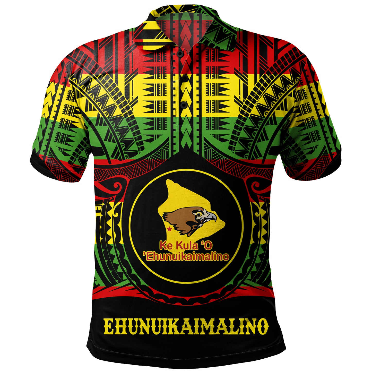Hawaii Polo Shirt Ke Kula o Ehunuikaimalino Reggae Color Polynesian