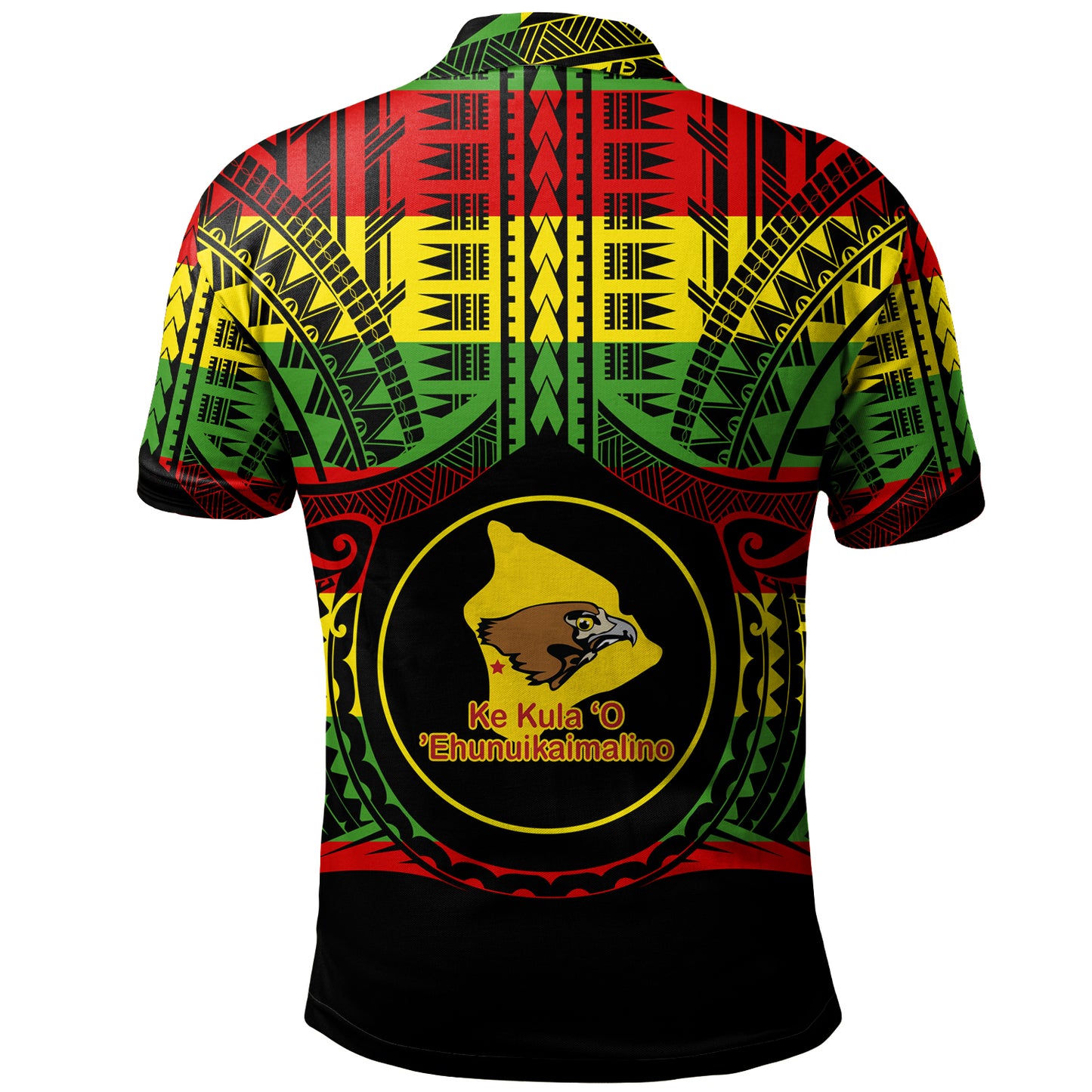 Hawaii Polo Shirt Ke Kula o Ehunuikaimalino Reggae Color Polynesian