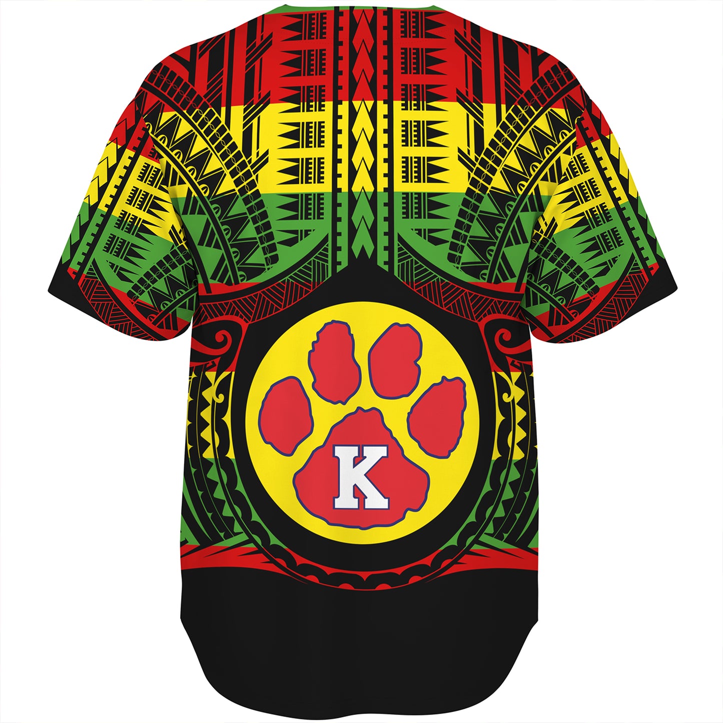 Hawaii Baseball Shirt Keaau High School Reggae Color Polynesian