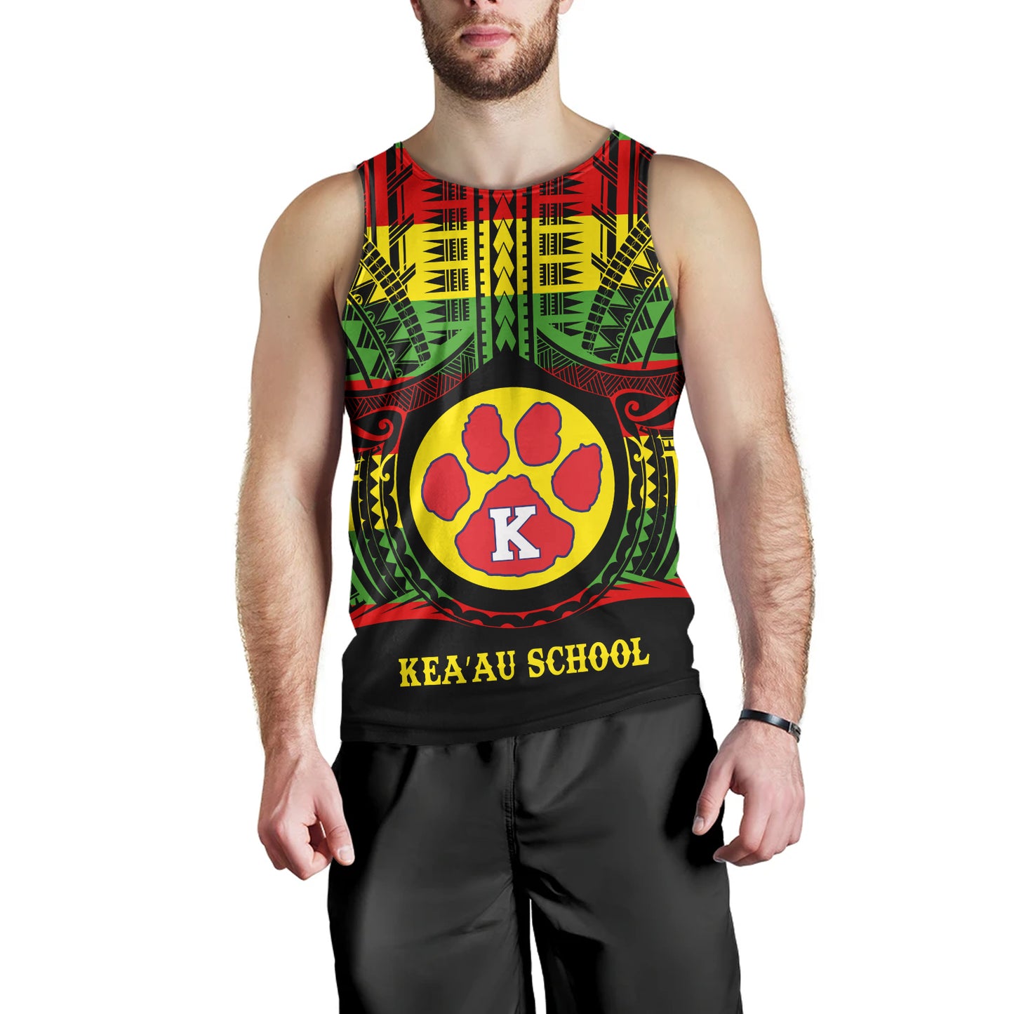 Hawaii Tank Top Keaau High School Reggae Color Polynesian