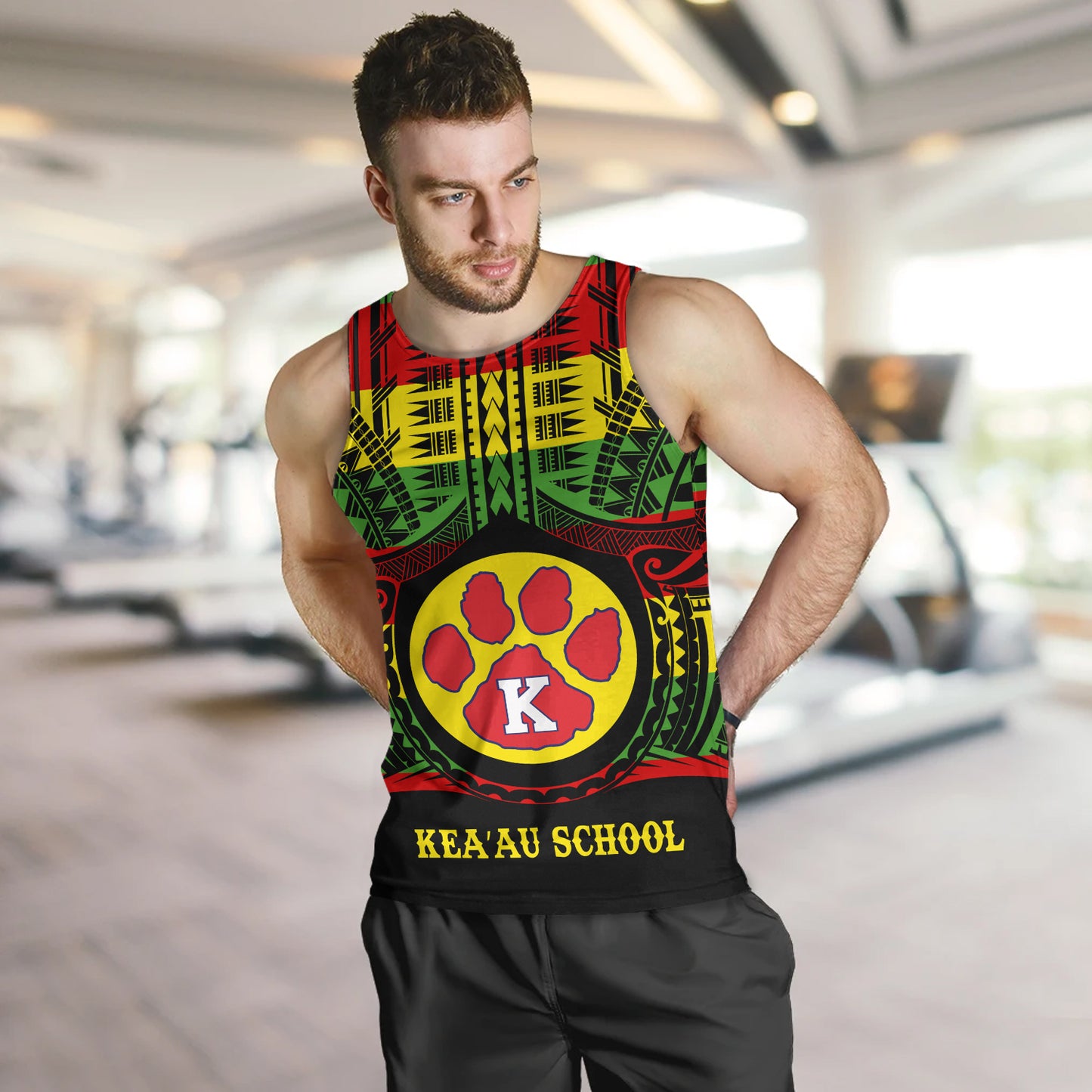 Hawaii Tank Top Keaau High School Reggae Color Polynesian