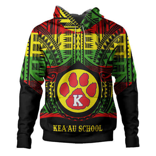 Hawaii Hoodie Keaau High School Reggae Color Polynesian