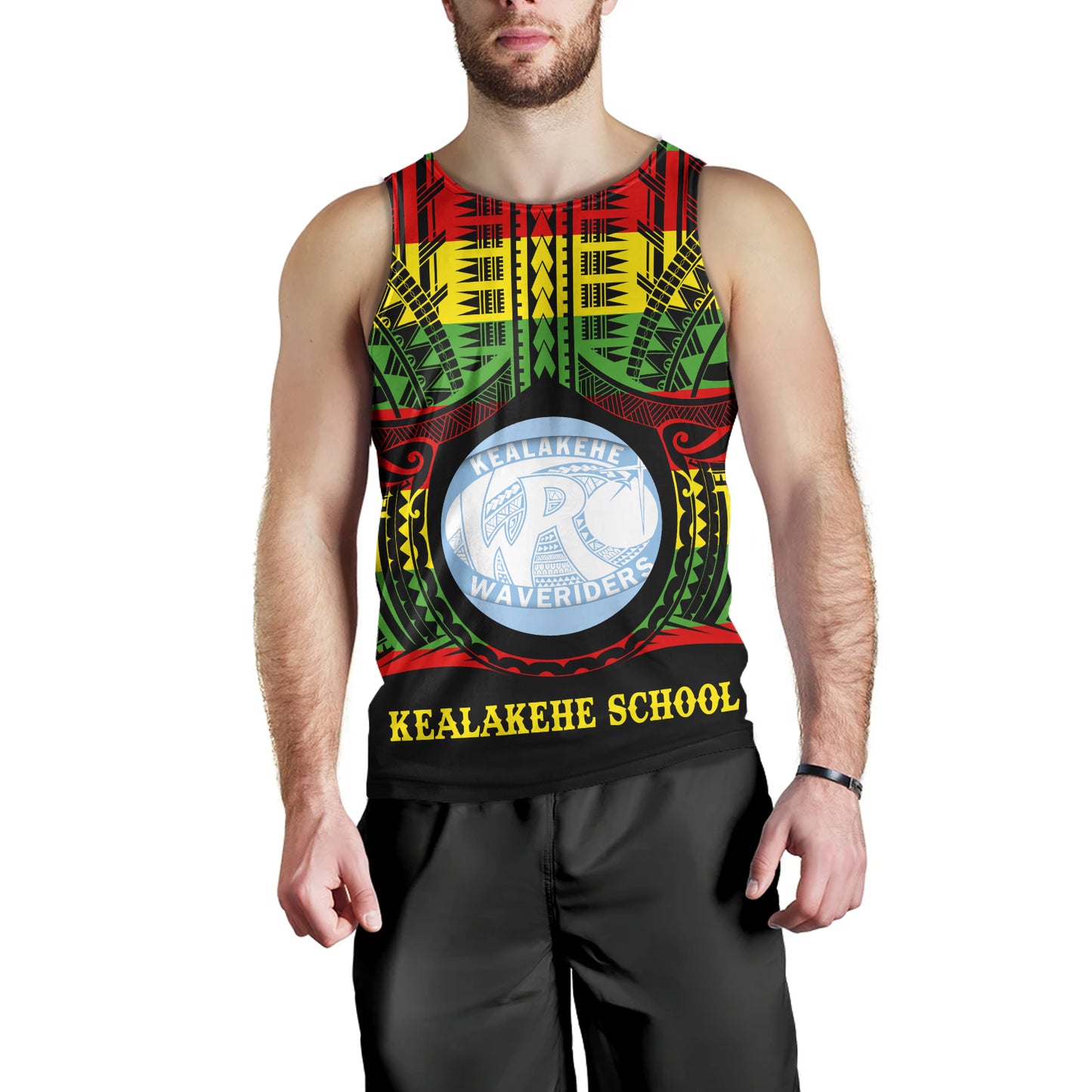 Hawaii Tank Top Kealakehe High School Reggae Color Polynesian