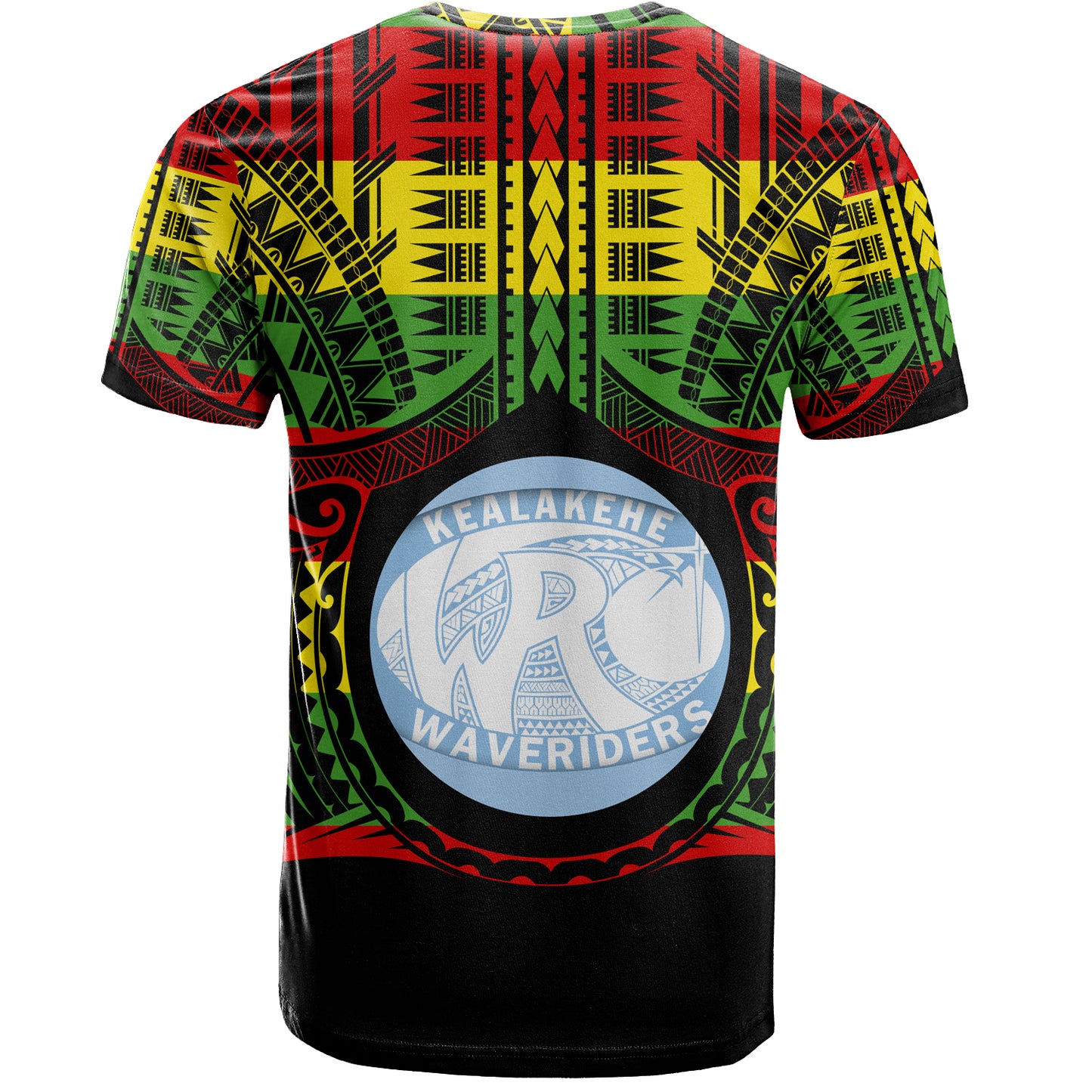 Hawaii T-Shirt Kealakehe High School Reggae Color Polynesian