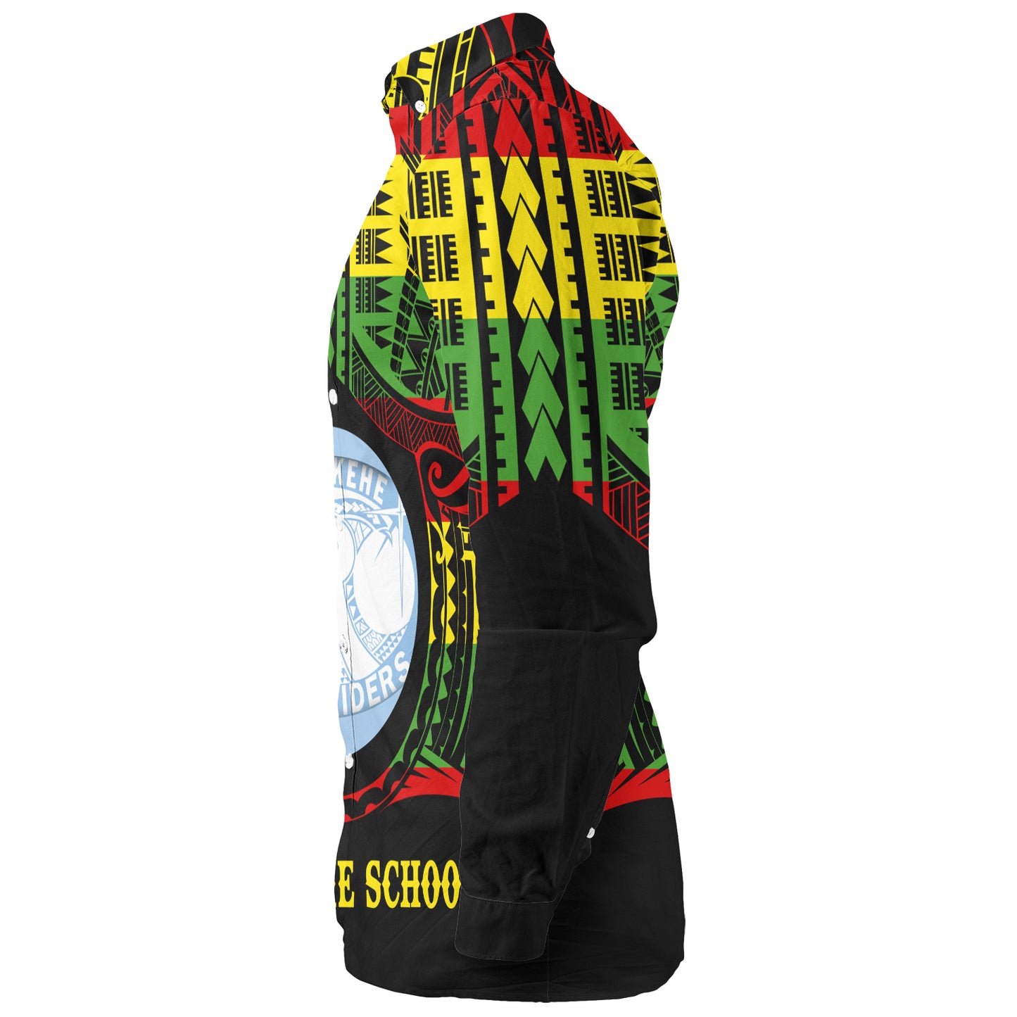 Hawaii Long Sleeve Shirt Kealakehe High School Reggae Color Polynesian