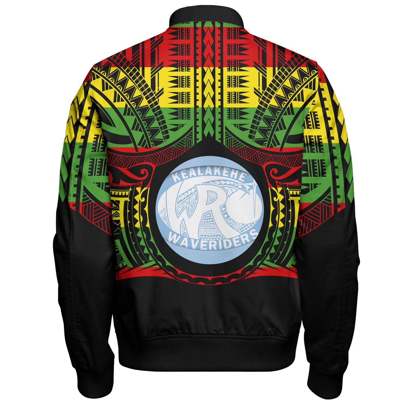 Hawaii Bomber Jacket Kealakehe High School Reggae Color Polynesian