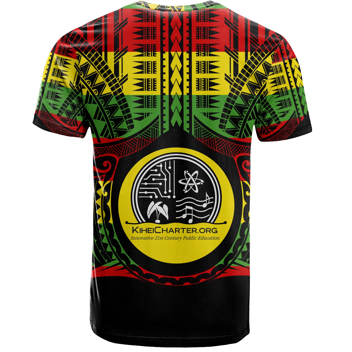 Hawaii T-Shirt Kihei Charter School Reggae Color Polynesian