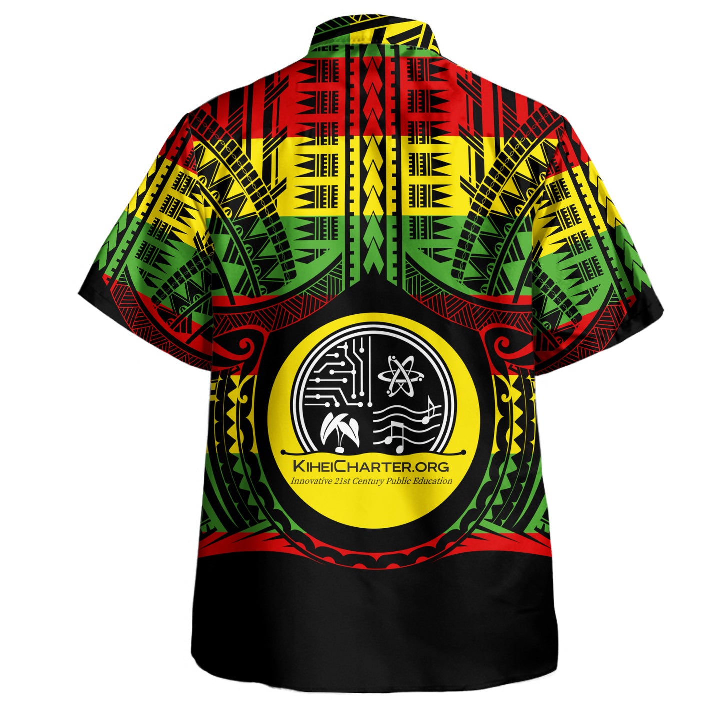 Hawaii Hawaiian Shirt Kihei Charter School Reggae Color Polynesian