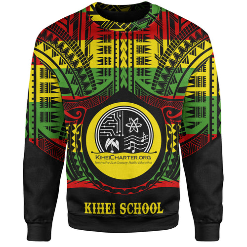 Hawaii Sweatshirt Kihei Charter School Reggae Color Polynesian