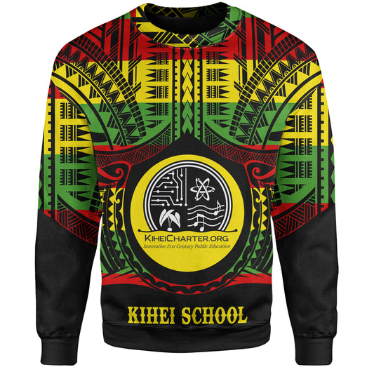 Hawaii Sweatshirt Kihei Charter School Reggae Color Polynesian
