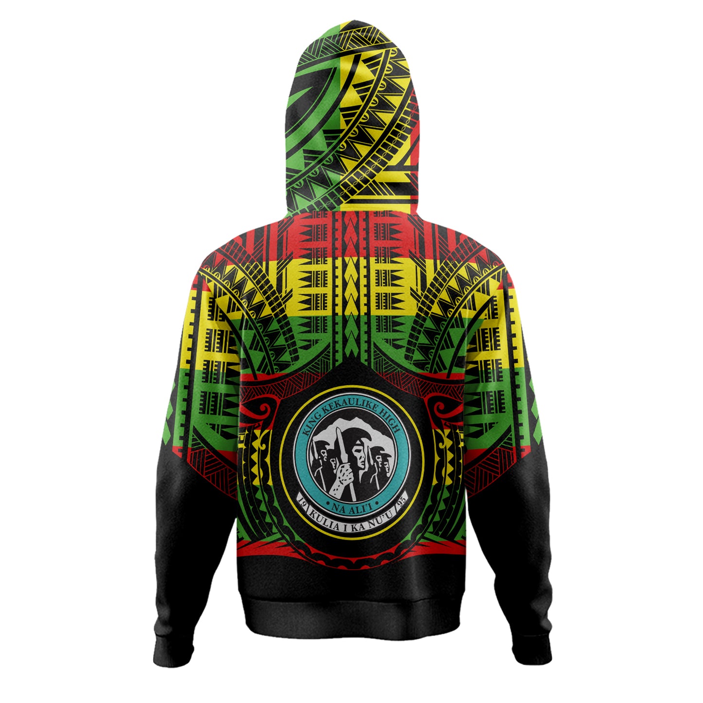Hawaii Hoodie King Kekaulike High School Reggae Color Polynesian