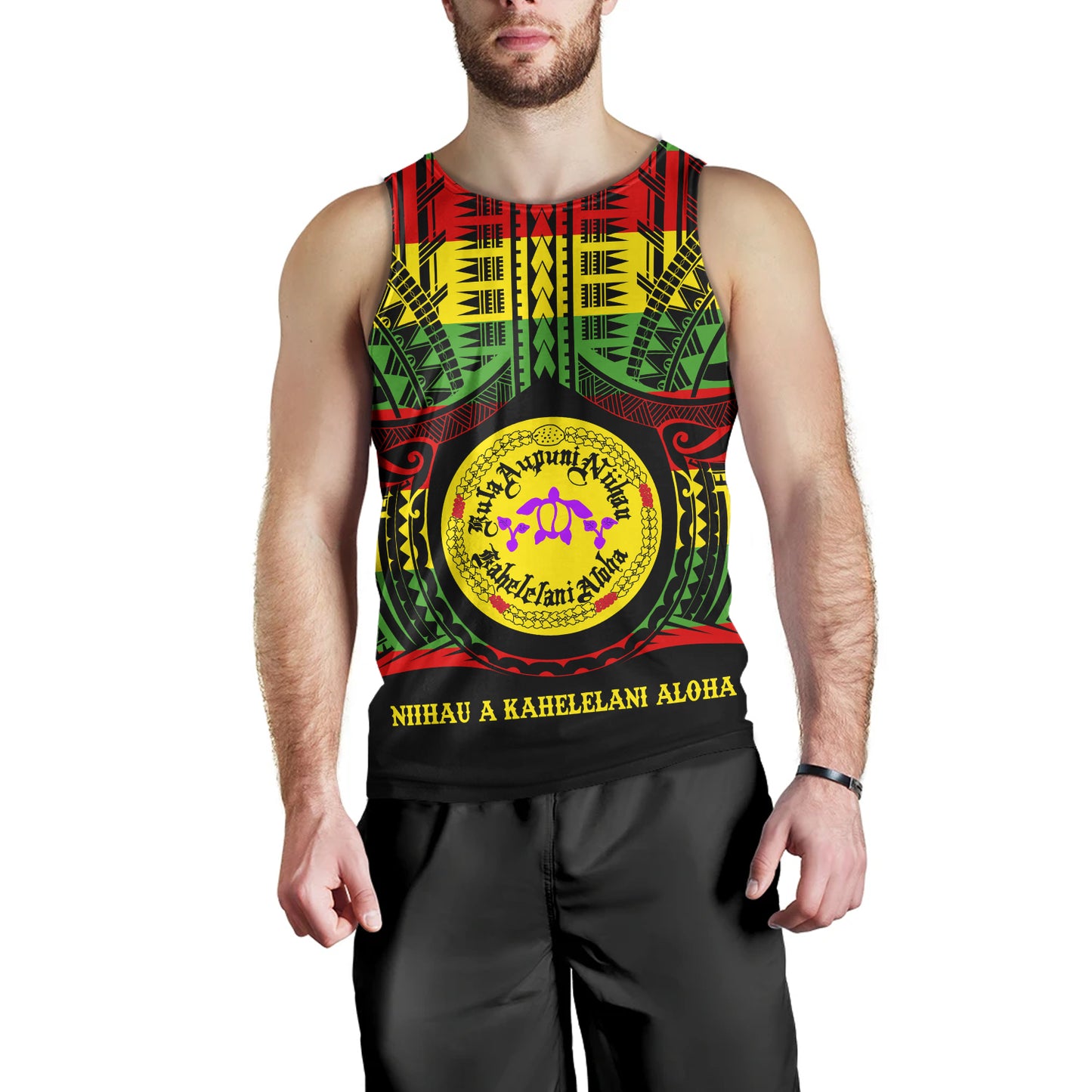 Hawaii Tank Top Kula Aupuni Niihau A Kahelelani Aloha Reggae Color Polynesian