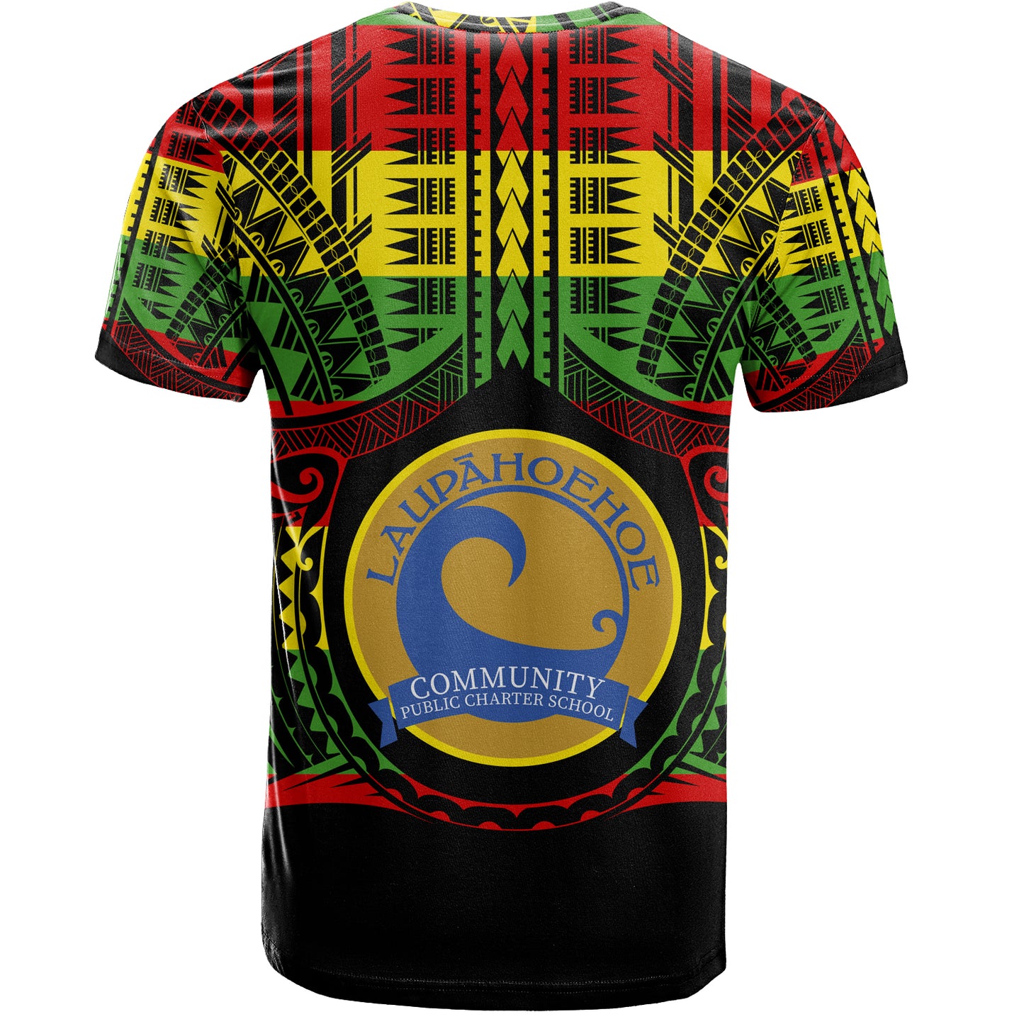 Hawaii T-Shirt LaupÄhoehoe Community Public Charter School Reggae Color Polynesian
