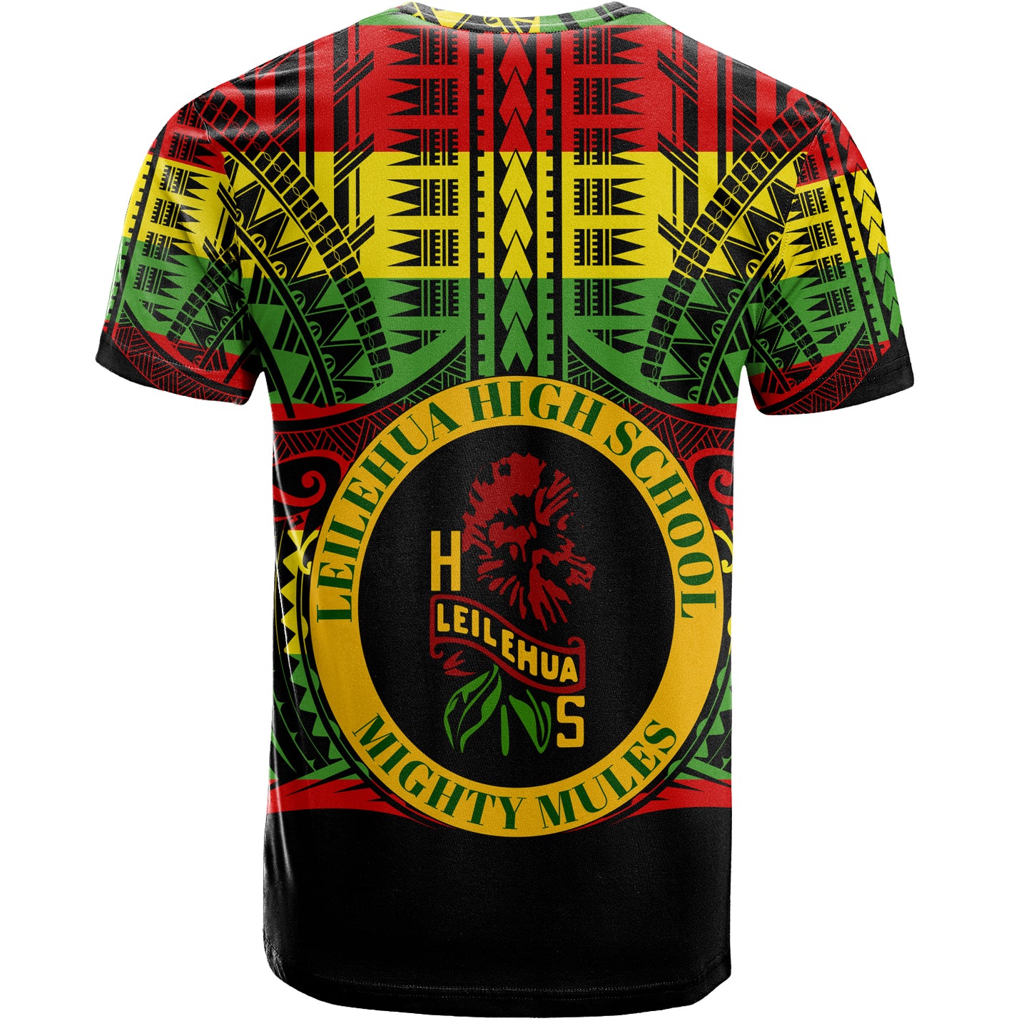Hawaii T-Shirt Leilehua High School Reggae Color Polynesian
