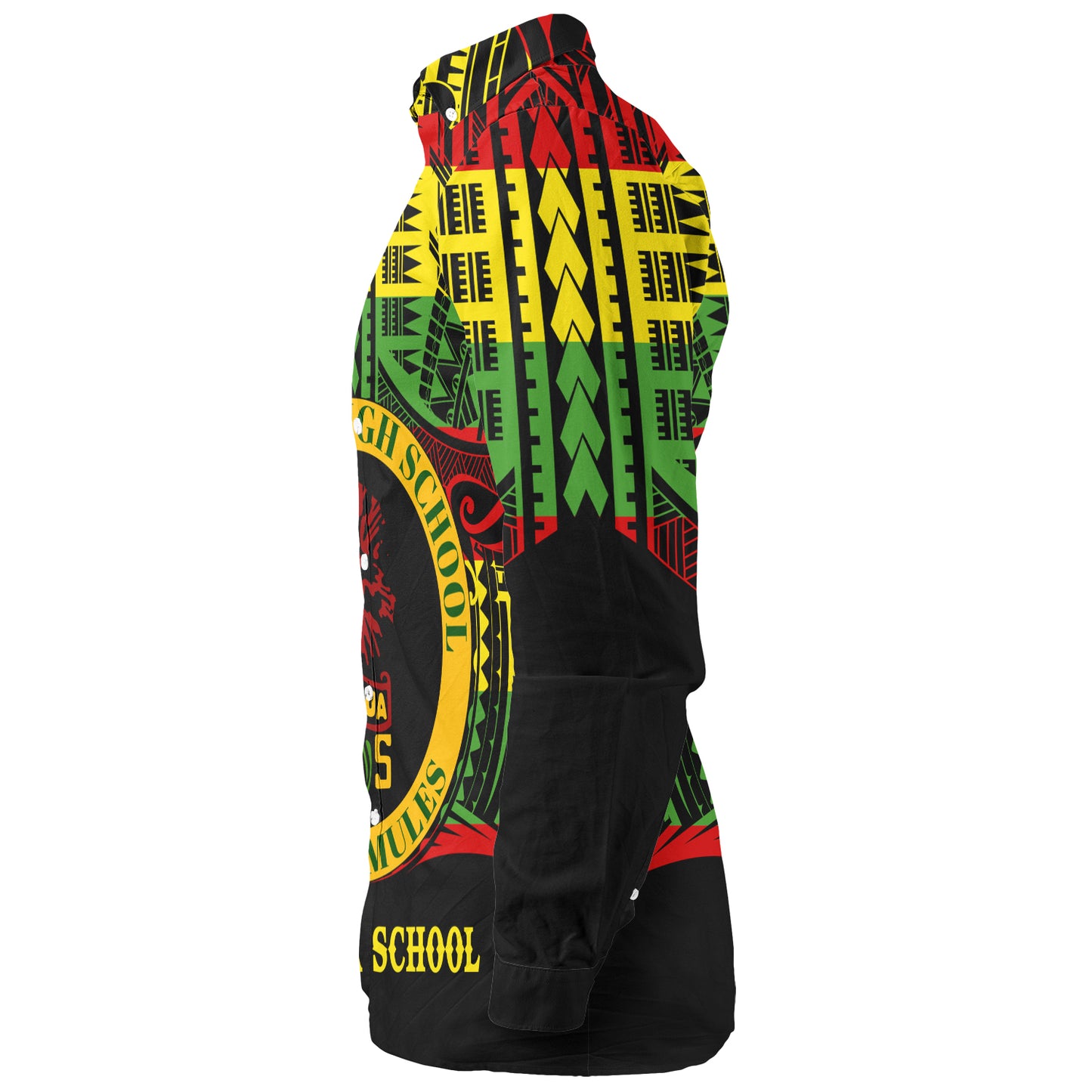 Hawaii Long Sleeve Shirt Leilehua High School Reggae Color Polynesian