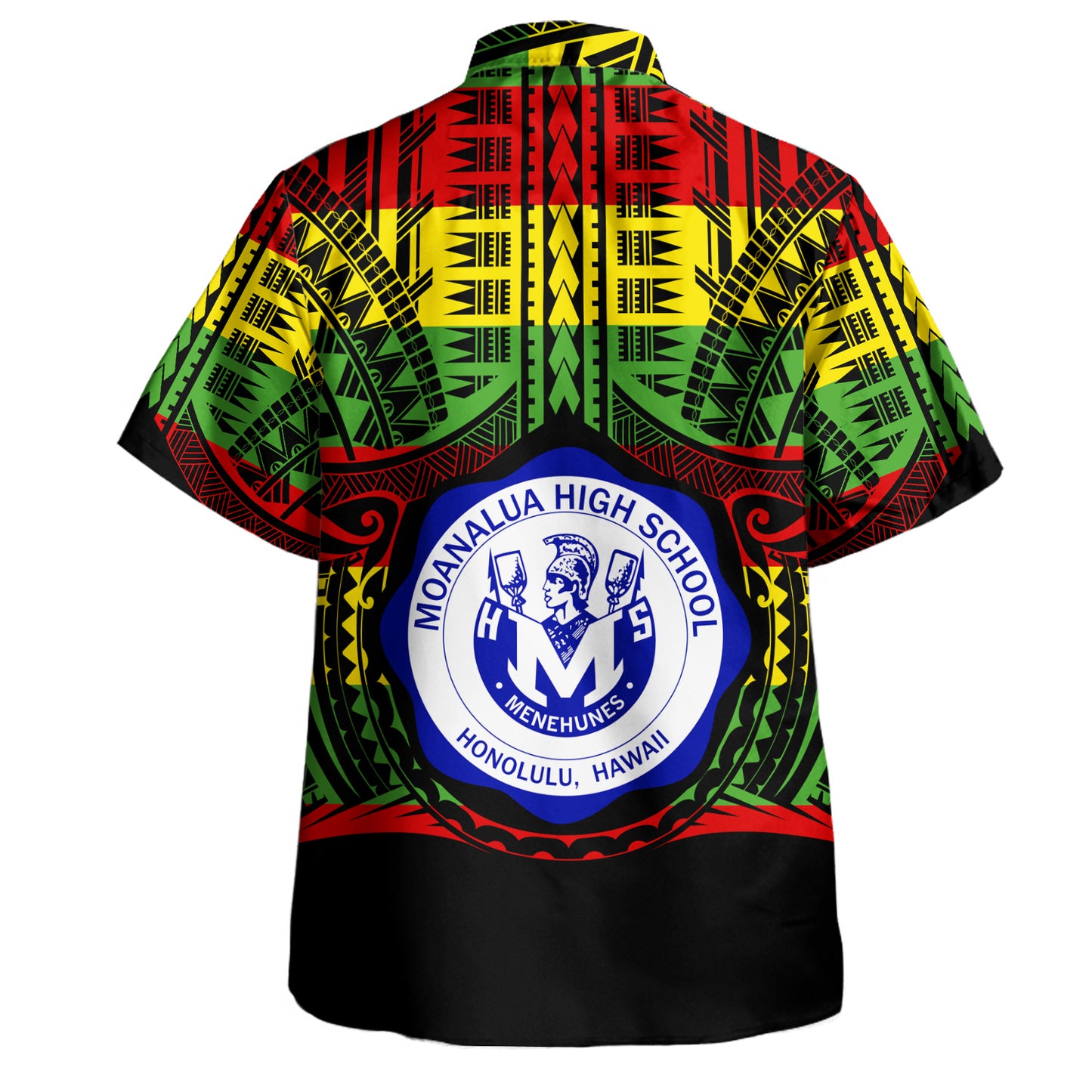 Hawaii Hawaiian Shirt Moanalua High School Reggae Color Polynesian