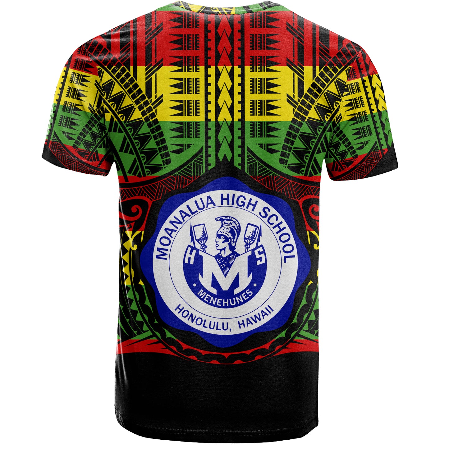 Hawaii T-Shirt Moanalua High School Reggae Color Polynesian