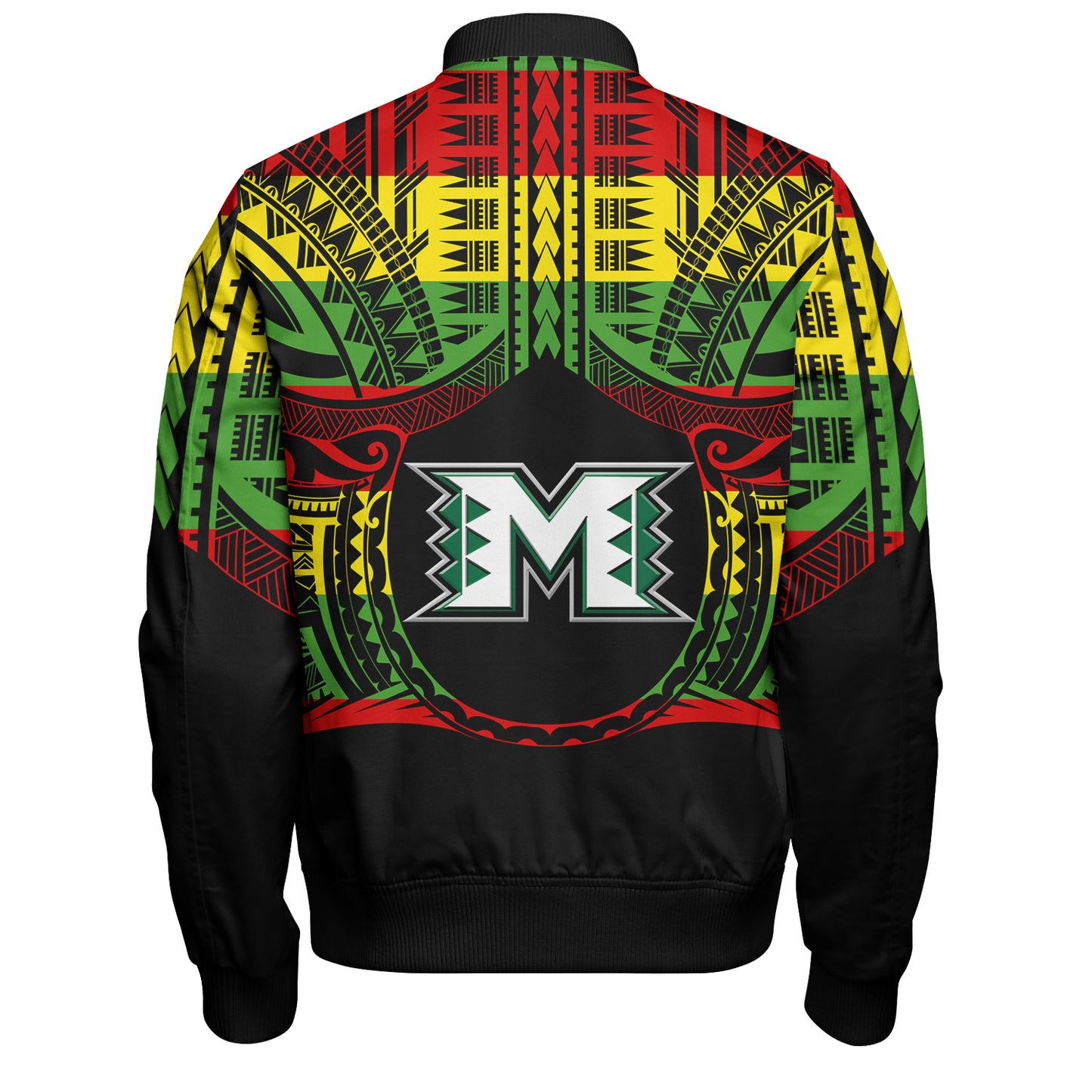 Hawaii Bomber Jacket Moloka'i High School Reggae Color Polynesian