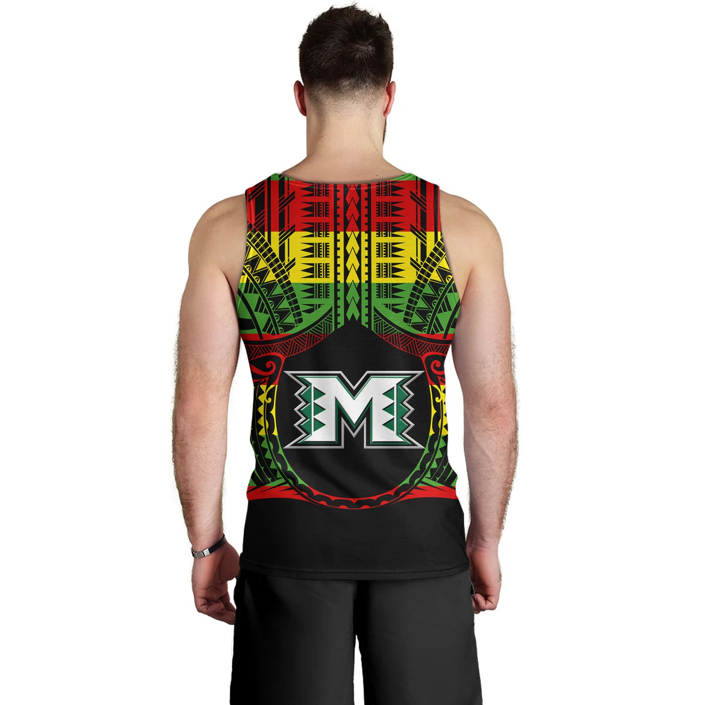 Hawaii Tank Top Moloka'i High School Reggae Color Polynesian