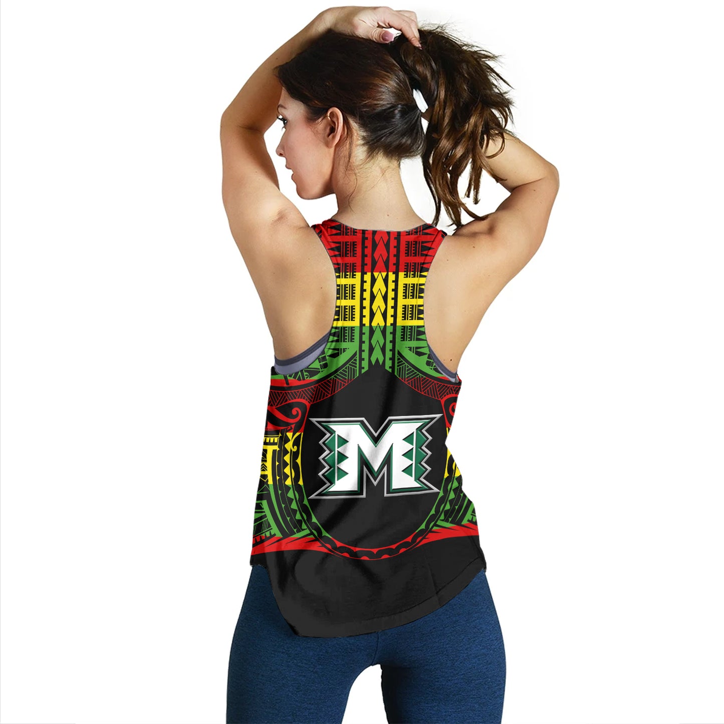 Hawaii Women Tank Moloka'i High School Reggae Color Polynesian