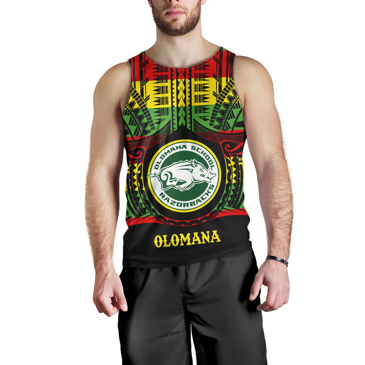Hawaii Tank Top Olomana High School Reggae Color Polynesian