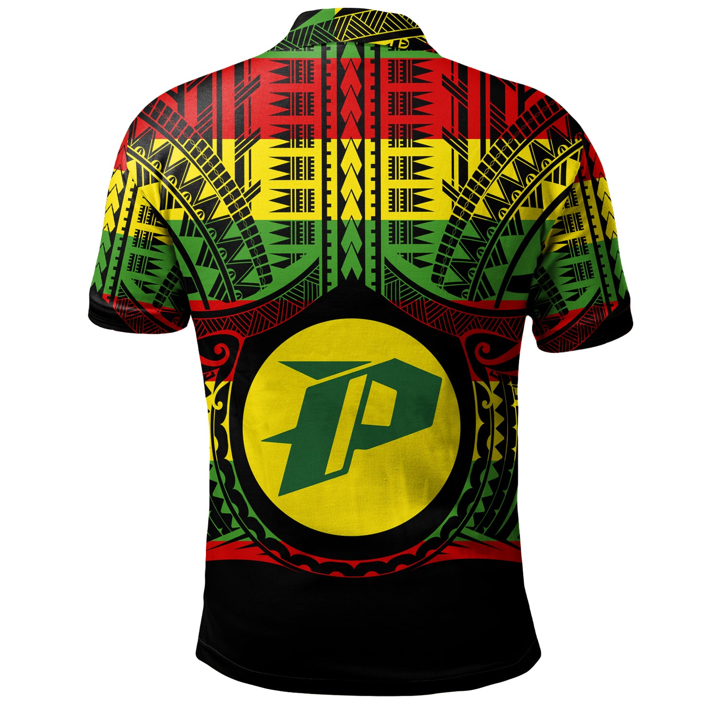Hawaii Polo Shirt PÄhoa High & Intermediate Shool Reggae Color Polynesian