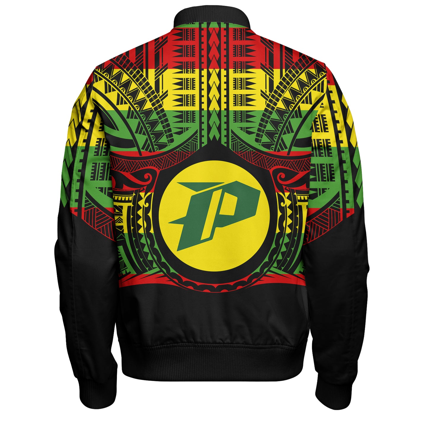 Hawaii Bomber Jacket PÄhoa High & Intermediate Shool Reggae Color Polynesian