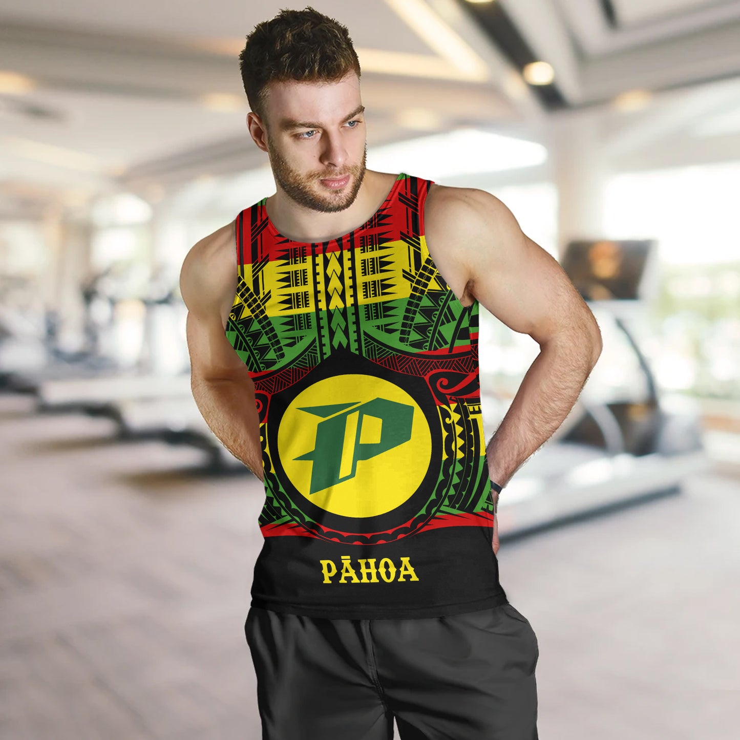 Hawaii Tank Top PÄhoa High & Intermediate Shool Reggae Color Polynesian