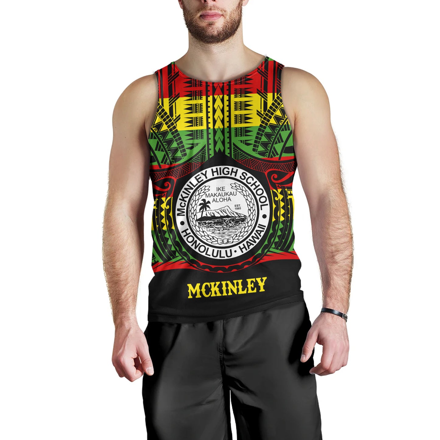 Hawaii Tank Top President William McKinley High School Reggae Color Polynesian