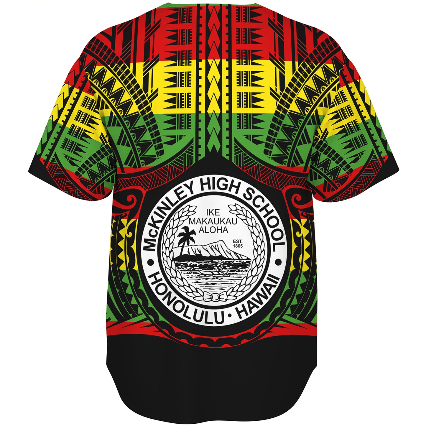 Hawaii Baseball Shirt President William McKinley High School Reggae Color Polynesian