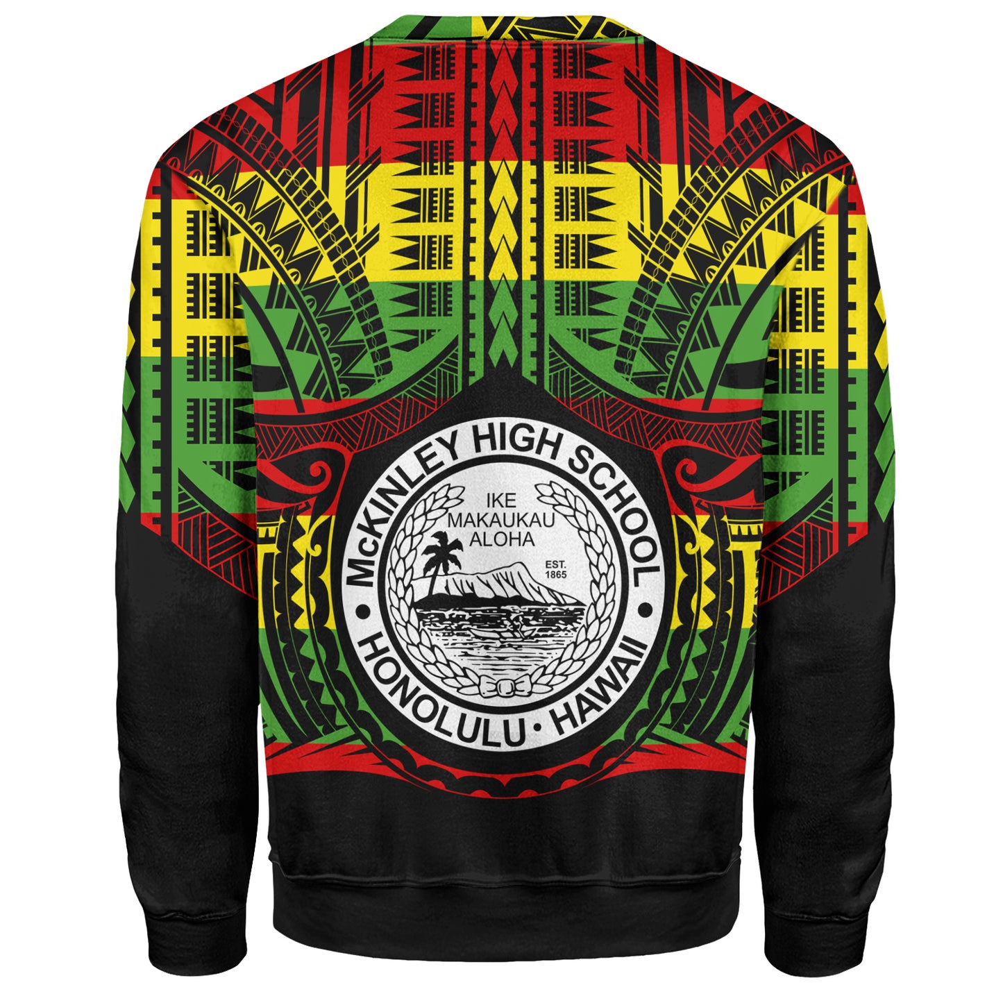 Hawaii Sweatshirt President William McKinley High School Reggae Color Polynesian