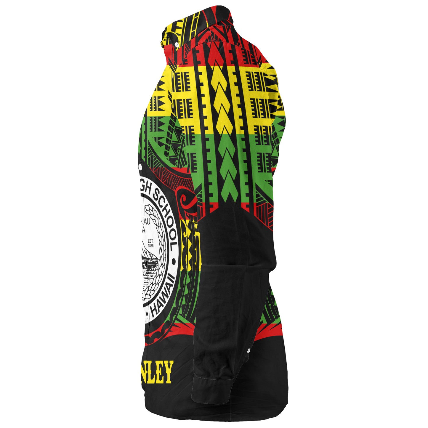 Hawaii Long Sleeve Shirt President William McKinley High School Reggae Color Polynesian