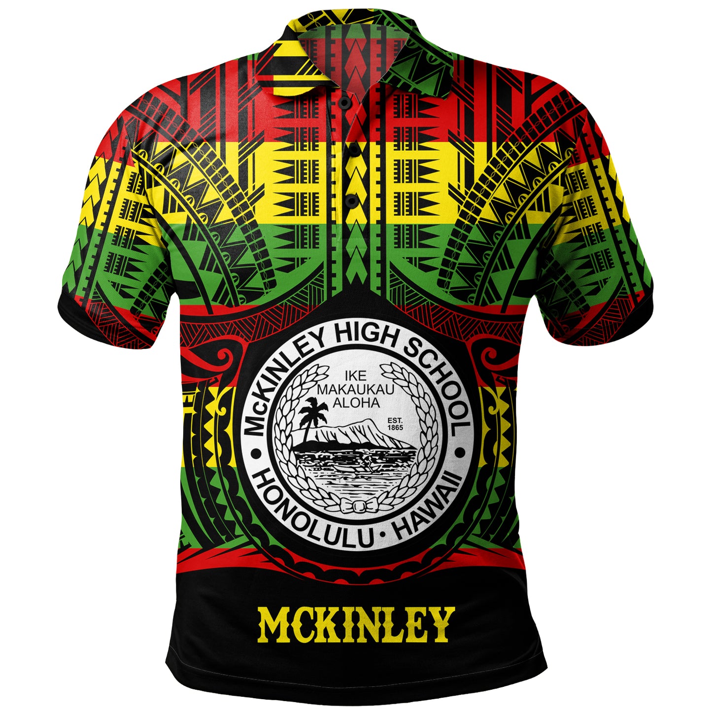 Hawaii Polo Shirt President William McKinley High School Reggae Color Polynesian