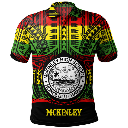 Hawaii Polo Shirt President William McKinley High School Reggae Color Polynesian