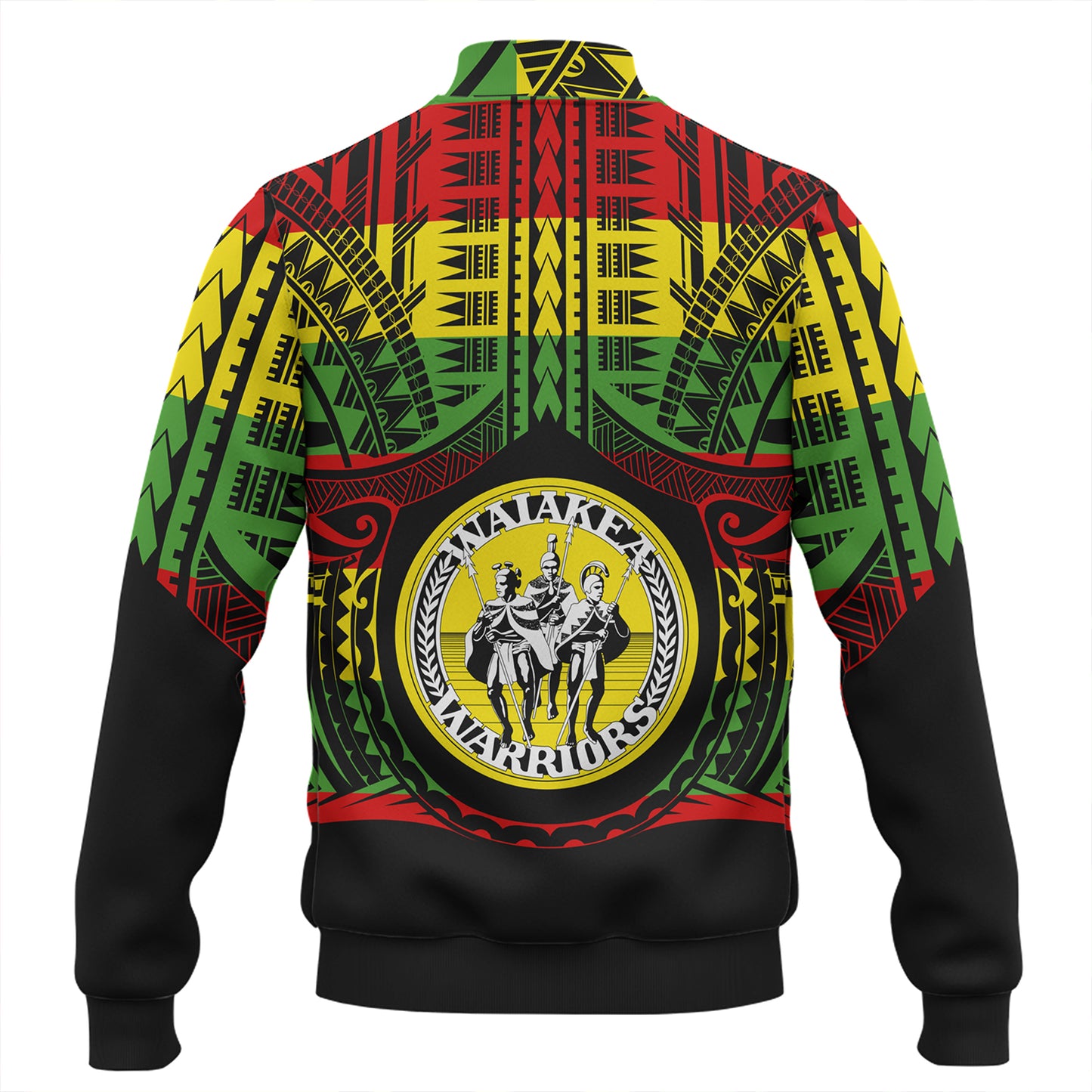 Hawaii Baseball Jacket Waiakea High School Reggae Color Polynesian