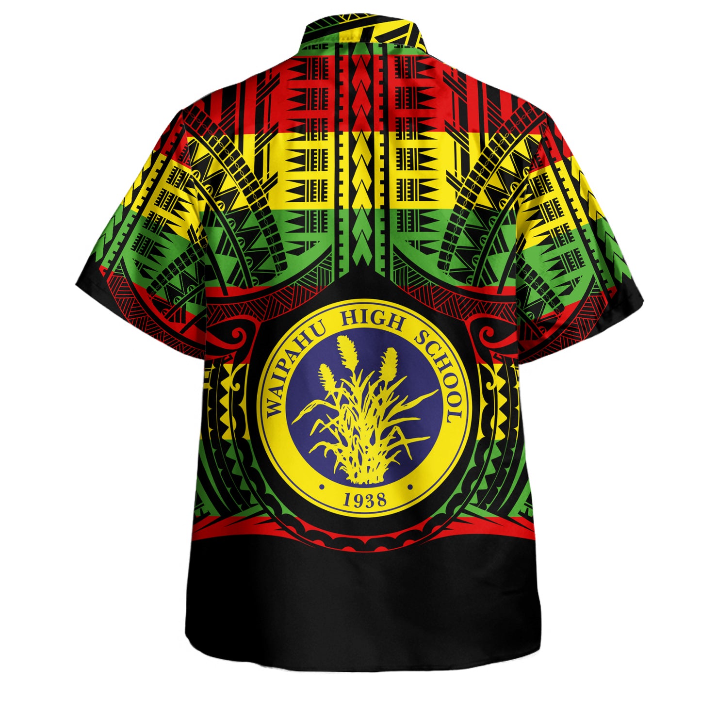 Hawaii Hawaiian Shirt Waipahu High School Reggae Color Polynesian