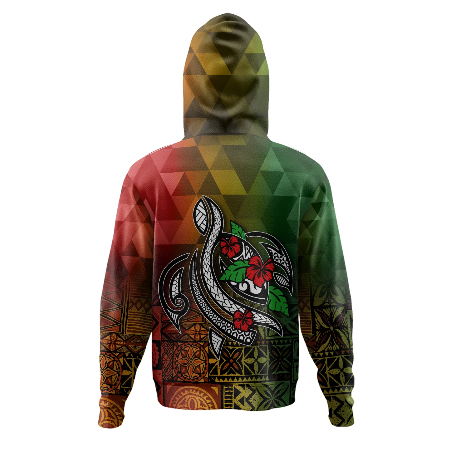 Hawaii Hoodie Lowpolly Pattern with Polynesian Motif
