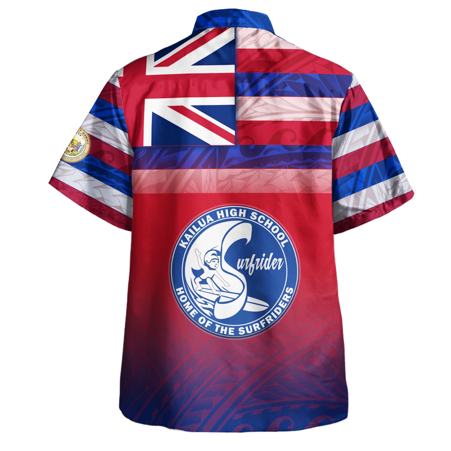 Hawaii Kailua High School Hawaii Shirt Flag Color With Traditional Patterns