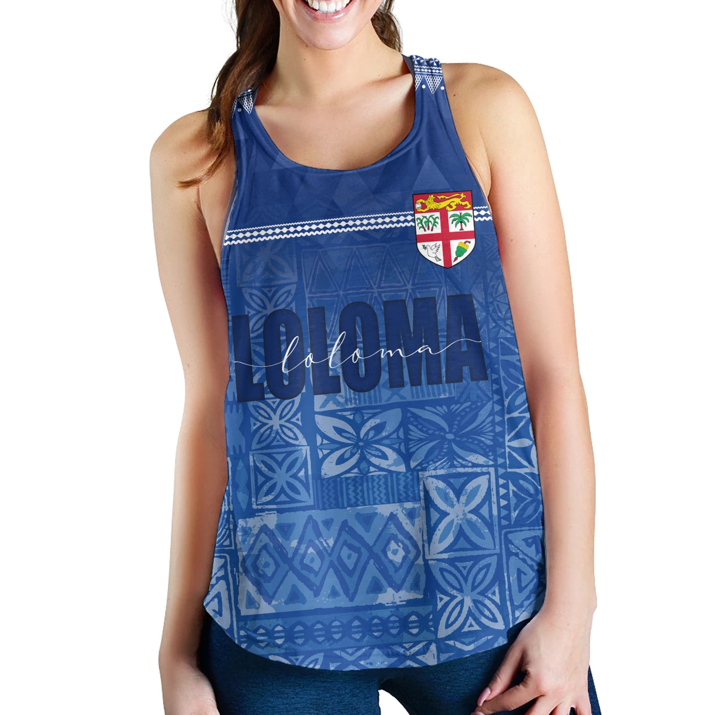 Fiji Women Tank Loloma Fijian Love Polynesian