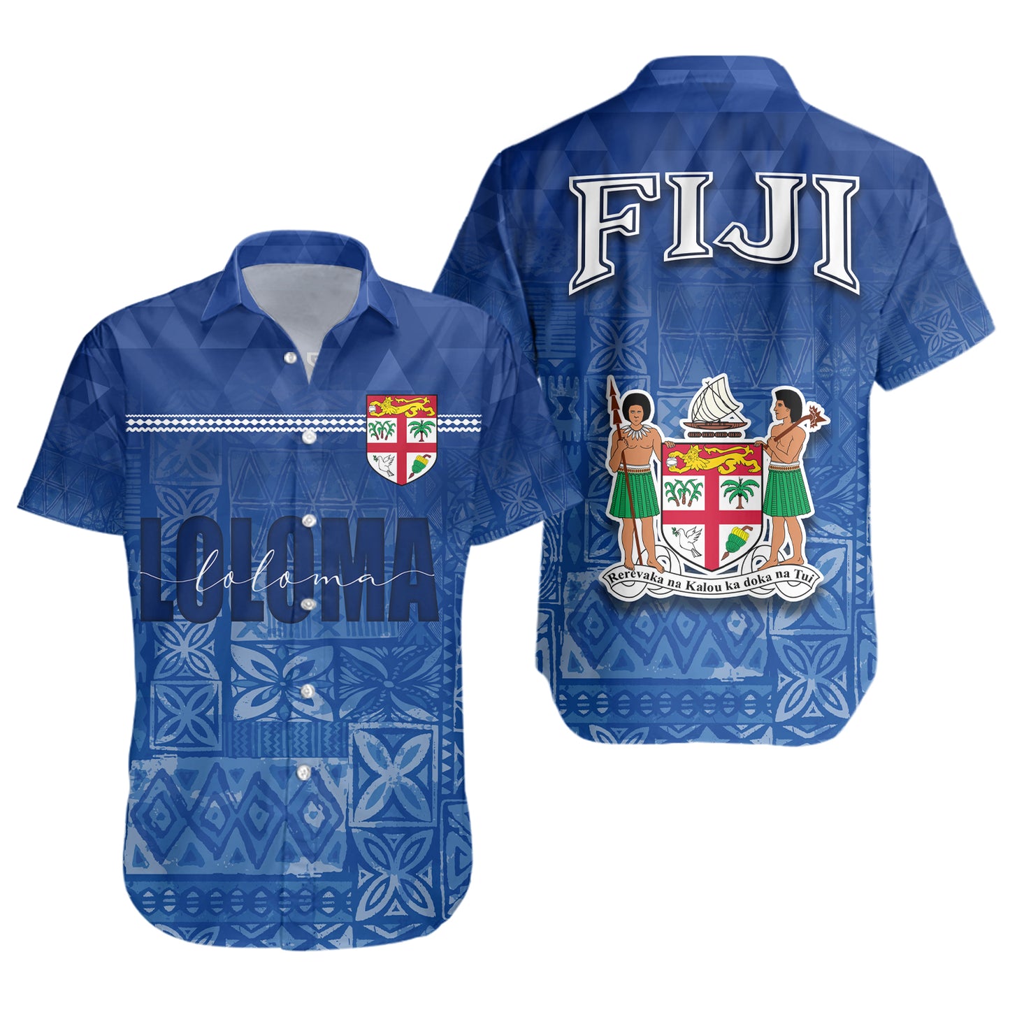 Fiji Short Sleeve Shirt Loloma Fijian Love Polynesian