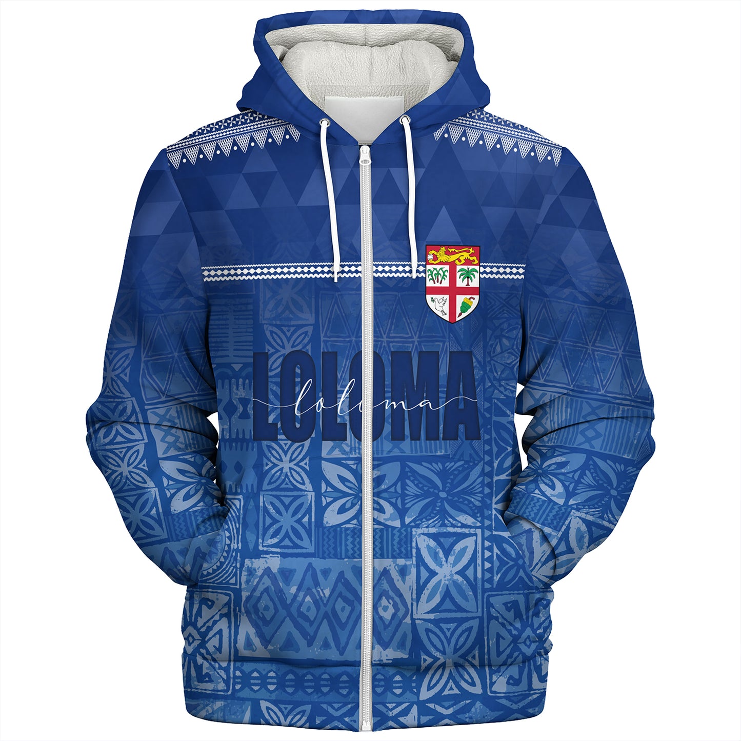 Fiji Sherpa Hoodie Loloma Fijian Love Polynesian