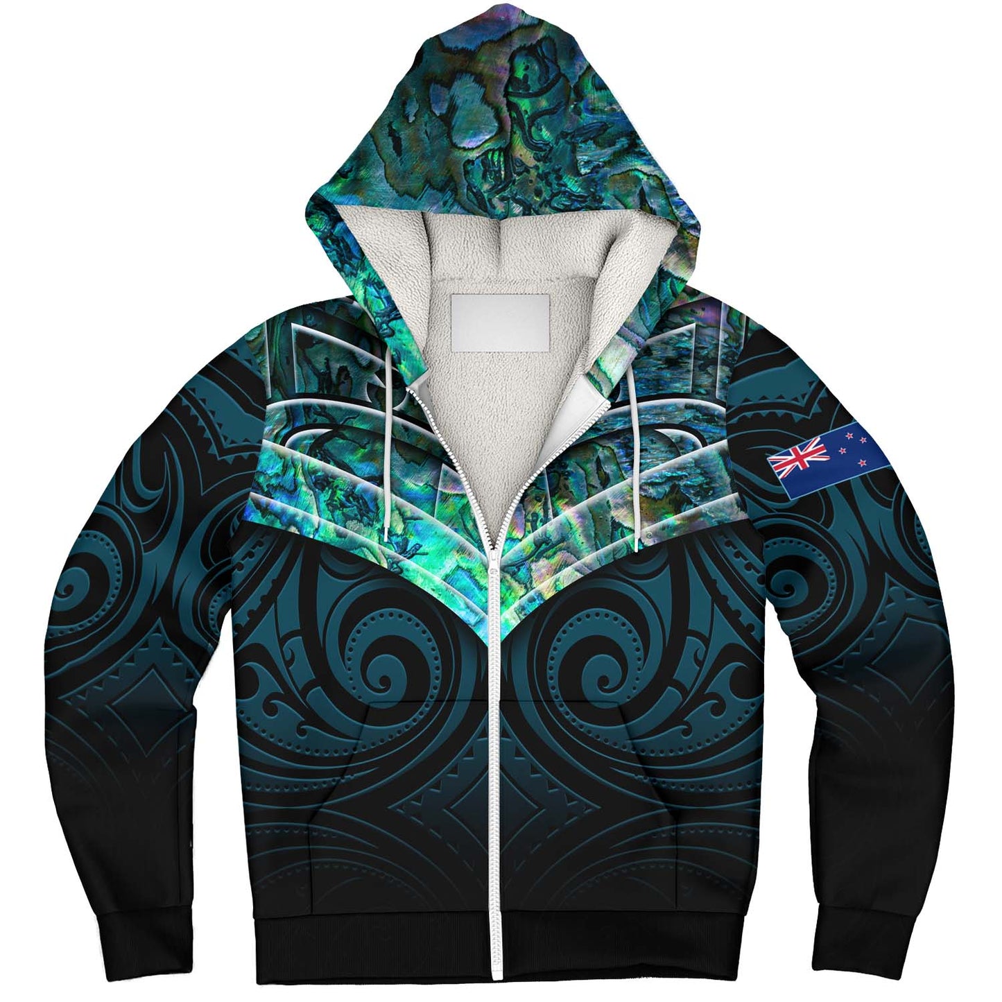 New Zealand Sherpa Hoodie NZ Warriors PÄua Style