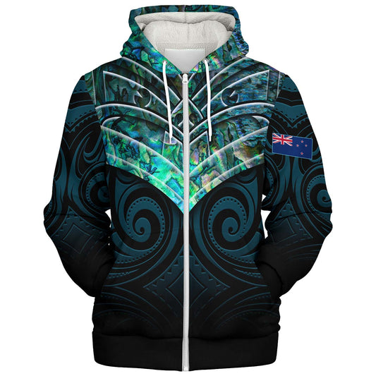 New Zealand Sherpa Hoodie NZ Warriors PÄua Style
